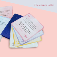 Cartes d'affirmation personnalisées en plastique PVC texte multilingue étanche pour la pleine conscience et les soins personnels
