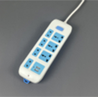 Regleta de Enchufes Múltiples con Cable, Adaptador de Enchufe de Extensión para Hogar y Oficina, Regleta de Enchufes USB, Extensión Eléctrica