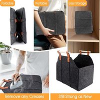 Panier de rangement pour bois de chauffage imperméable à grande capacité, chaud et chaud, utilisé en hiver, avec des poches latérales