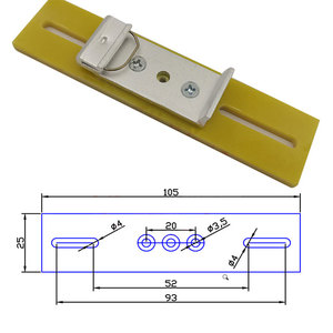 Kit de rail DIN universel, plaques de rail DIN avec fentes pour rail réglable de 35 mm, installation fixe, support C45 - Product Image 6