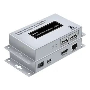 USB HDMI KVM Extender 100M Sur RJ45 Lan Ethernet Réseau Cat5e Cat6 Câble USB KVM HDMI Extender avec IR