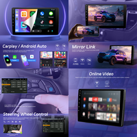 Podofo - Reproductor Multimedia para Auto de 9 Pulgadas y 2 Din, Reproductor MP5 con Carplay y Android Auto Inalámbricos, YouTube, BT, AM/FM/RDS, Venta al por Mayor OEM/ODM