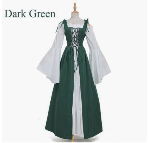 green renaissance dress plus size Marie Plus Size Gown In Emerald