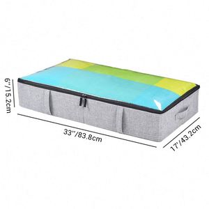 Wardrobe <b>Storage</b> Solutions Cajas De Almacenamiento 90L Under Bed <b>Storage</b> <b>Bags</b> with Zips and Reinforced Handles for Quilt - Product Image 1