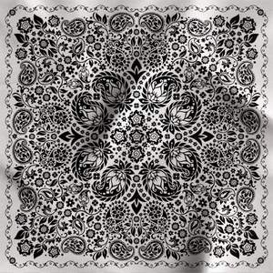 Pañuelo de Seda 90x90, Pañuelo Bandana de Seda Personalizado, Pañuelos de Seda con Diseños de Patrones Culturales para Viajeros Globales y Amantes del Arte - Product Image 4