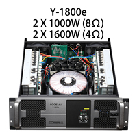 Penguat Daya Profesional 3U 2*1600w Dsp Super Bass Daya Tinggi, 2 Kanal Penguat Audio Panggung Belakang untuk Peralatan Suara KTV
