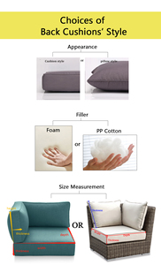Canapé en bois résistant à l'eau, <span class=keywords><strong>coussin</strong></span> d'extérieur modulaire, personnalisé, pour jardin, Patio - Product Image 5