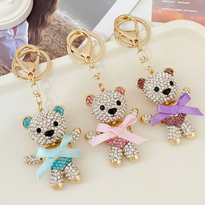 Llavero de Lujo de Aleación de Zinc con Diseño de Perro Poodle y Cristales de Diamantes de Imitación para Bolso - Product Image 2