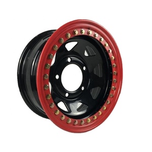 Nuevas Llantas <span class=keywords><strong>de</strong></span> Acero JAL 4WD <span class=keywords><strong>Todoterreno</strong></span> <span class=keywords><strong>de</strong></span> 8 Radios, Negras, 5x139.7 PCD, Beadlock, 16x8/10, Certificadas CE/DOT para Reemplazo - Product Image 2