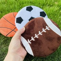 Jouet pour animaux de compagnie en forme de boule plate interactive écologique Durable Squeaky Anti-Bite Chew pour chiens chats Style moderne fait éponge durable