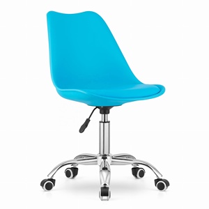 <span class=keywords><strong>Silla</strong></span> de Oficina Moderna y Económica, Giratoria, de Plástico, con Cojín Índigo, con Elevación a Gas - Product Image 1