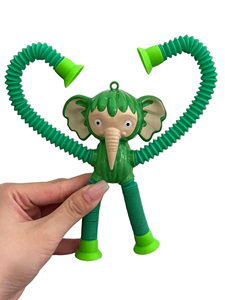 Jouet en <span class=keywords><strong>tube</strong></span> extensible à ventouse en plastique, jouet anti-stress pour enfants, sans lumière, emballage en sac OPP - Product Image 3