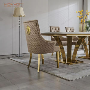 Metal moderno luxuoso e elegante Cadeiras Sala de jantar para Casa Bar Villa Hotel Apartamento Várias ocasiões - Product Image 2