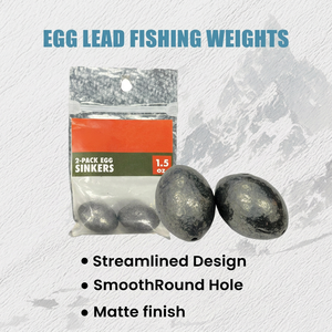 Plombs de pêche en forme d'œuf, plombs plombs en plomb de type balle, 0,25 oz, 1 oz, 1,5 oz pour la pêche au bar, la pêche au drop shot, la pêche en eau douce et salée, matériel de pêche - Product Image 6