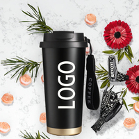 Gobelet à café moderne JUNVOY avec couvercle coulissant, 20 oz, revêtement poudré, acier inoxydable 316, isolation sous vide, sans BPA, maintien thermique de 6 à 12 heures