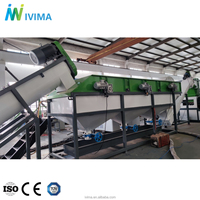 Ligne de lavage et de production de recyclage de bouteilles en plastique PET semi-automatique Ivima avec réservoir de lavage à chaud