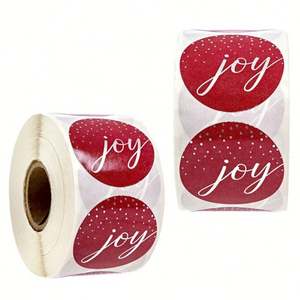 Rollo de adhesivo de papel sintético hecho de vinilo PP, Adhesivo de logotipo redondo impreso UV degradable con el medio ambiente - Product Image 4