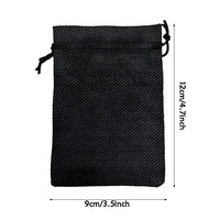 Sacs en toile de jute recyclables 9x12cm en gros, sacs portables pour le stockage des grains de café avec cordon de serrage pour la maison