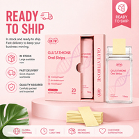 Bandes buccales de glutathion à marque privée, saveur citron naturel, aide à éclaircir et protéger la peau, complément alimentaire quotidien en stock