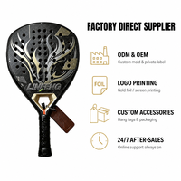 Raket Padel Ringan, Serat Karbon 3K Bentuk Berlian Paletas De Padel, Inti Lunak EVA Raquette De Padel, Peralatan Lapangan Padel