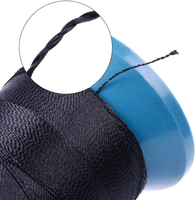 Fil à tisser les cheveux avec aiguilles en C, 1500 yards, force 210D, fil en polyester pour la confection de perruques, kit d'extensions capillaires