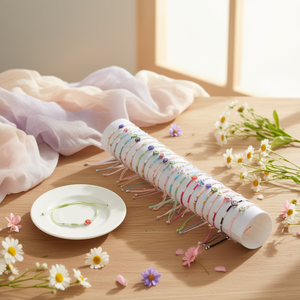 Braccialetto con Perline a Forma di Fiore, Colorato e Regolabile, Gioiello di Moda per Donne, Idea Regalo - Product Image 3