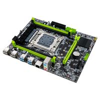 Grosir X99 Desktop DDR4/DDR3 64G Mainboard USB 3.0 Belakang I/O Antarmuka RJ45 Gigabit 12USB Tunggal