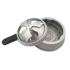 Support à charbon pour chicha en aluminium argenté, technique givrée, vente en gros, accessoire économique, produit phare - Product Image 5