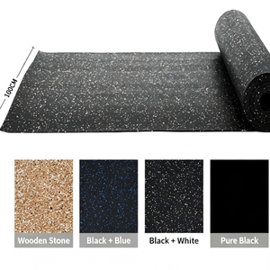Tapis de sol en caoutchouc haute densité pour salle de sport, amortissants, antidérapants, réduisant le bruit, pour salle de sport à domicile, centre de remise en forme - Product Image 4