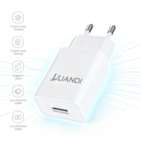 Chargeur mural USB 5V 1A 2A, adaptateur secteur à un seul port AC avec certifications CE FCC ETL, prise standard européenne pour téléphones mobiles