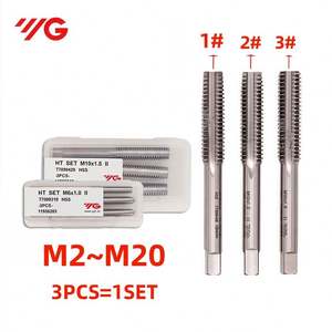 ハンドタップセット<span class=keywords><strong>3</strong></span>個ストレートタップ1セット韓国YG HSS T7099 M2.5 M3 M4 M5 M6 M8 M10 M12 M14M16M20 X0.45 0.5 0.7 1 1.25 1.75 <span class=keywords><strong>2</strong></span> <span class=keywords><strong>2</strong></span>.5 - Product Image 2