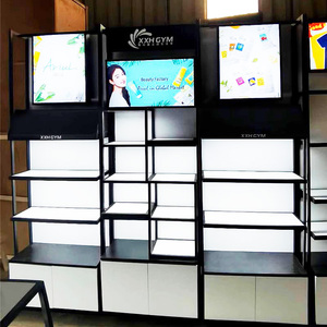 Sang trọng Nước hoa hiển thị Showcase LED Mỹ phẩm hiển thị kệ tủ tùy chỉnh bán lẻ hiển thị đứng cho trang điểm sản phẩm chăm sóc da - Product Image 2