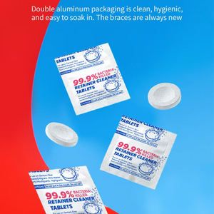 Tabletas Limpiadoras de Retenedores, Limpieza de Dentaduras Postizas, Elimina Manchas, Alineadores, Protectores Bucales, Perfecto para <span class=keywords><strong>Limpiador</strong></span> de Retenedores Ultrasónico - Product Image 4