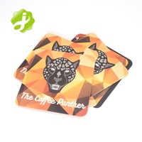 Ensemble de sous-verres carrés jetables en PC de 10 cm, avec gobelets en papier absorbant pour bières et boissons, utilisation durable à la maison et à la table, échantillon gratuit