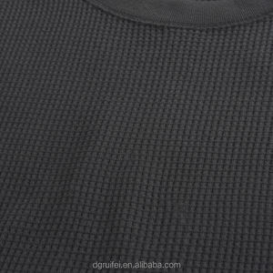 Ropa <span class=keywords><strong>deportiva</strong></span> personalizada 100% algodón Waffle tela cuello redondo pulóver cálido transpirable Slim Fit <span class=keywords><strong>manga</strong></span> <span class=keywords><strong>larga</strong></span> hombres Waffle camiseta - Product Image 5