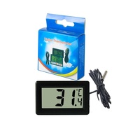 Termometer Digital akuarium DC-1, pengukur suhu tahan air dan cangkir isap untuk tangki ikan & reptil untuk penggunaan rumah