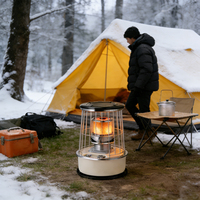 Estufa de Gas Portátil de Estructura Dividida para Exteriores, Hogar, Jardín, Invierno, Uso en Autocaravanas, Encendido Manual, Calentador de Queroseno de Metal