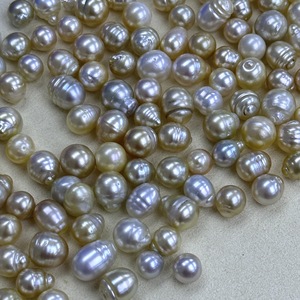 Perla del Mar del Sur de oro de 9-11mm Perla barroca de agua de mar Venta al por mayor Perla suelta de oro del mar de agua salada del Sur - Product Image 2