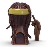 Personnalisé vente en gros moderne maison parfum aromatique parfumé décor noir africain dreadlock tête en résine unique cône d'encens brûleur de chambre
