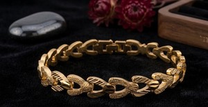 DIVYORO Luxury Gold Plated <b>Copper</b> & Brass Chain & Link <b>Bracelet</b> Classic Style Women's Festive Jewelry Daily & Party Wear - Product Image 2