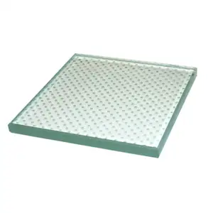 Hot sale Walk On Glass Floor Acid Etched Glass 12mm , Non Slip Glass Flooring