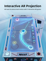 Arcade Next Hockey AR High-Tech, Garantie 1 an, Machine de jeu d'intérieur à monnayeur pour 2 joueurs, Air Hockey en métal et plastique