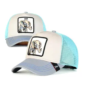 قبعات أصلية جديدة للبيع بالجملة 5 طبقات قبعات بتطريز على شكل فيل أو حيوانات قبعة مخصصة لركاب الشاحنات والمزرعة قبعة رياضية للجنسين