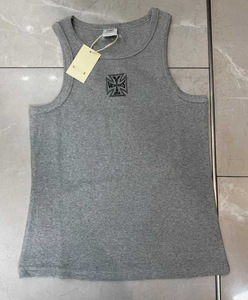 เสื้อกล้ามออกกำลังกายผู้ชายทรงโอเวอร์ไซส์ ผ้าฝ้าย 100% ระบายอากาศได้ดี ปักลายตามสั่ง พิมพ์ลายได้ - Product Image 4