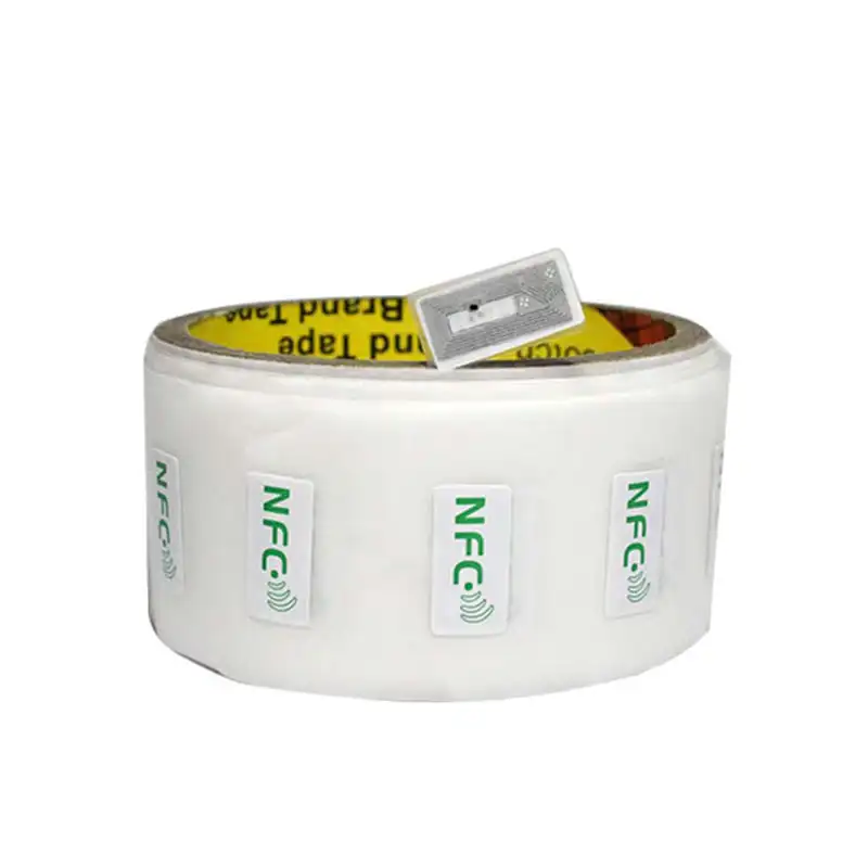 ISO 14443A NFC Forum 2 Label RFID Logo Kode QR Dapat Dicetak NFC Stiker URL Yang Dapat Diprogram Tag NFC untuk Pembayaran