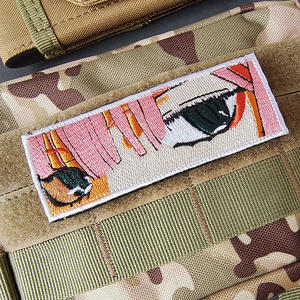 Patchs brodés motif yeux de fille de dessin animé, accessoires de mode - Product Image 3