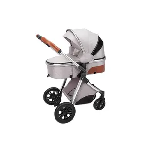 Vente en gros de poussette compacte légère pour bébé poussette de voyage pliable à une main poussette pour bébé à deux voies avec assiette