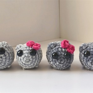 Buồn <span class=keywords><strong>hamster</strong></span> sang trọng với âm nhạc Đồ chơi sang trọng Mặt dây chuyền Keychain Kawaii Crochet sang trọng móc búp bê quà tặng cho trang trí - Product Image 3