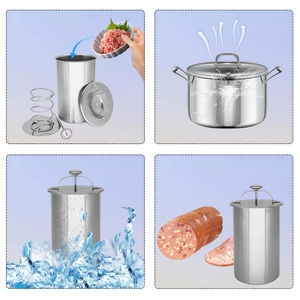 Presse à jambon en acier inoxydable de qualité supérieure, cuve à vapeur pour viande avec thermomètre pour la fabrication de saucisses <span class=keywords><strong>maison</strong></span> - Product Image 4
