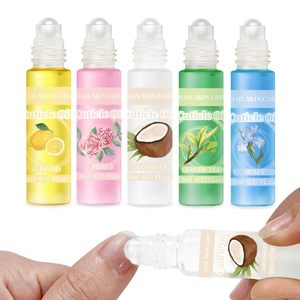13 flacons d'huile pour cuticules en verre parfumé avec bille roulante, logo personnalisé OEM, kit de soin des ongles, ensemble de manucure et pédicure, vente en gros - Product Image 1